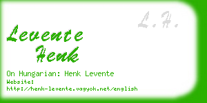 levente henk business card